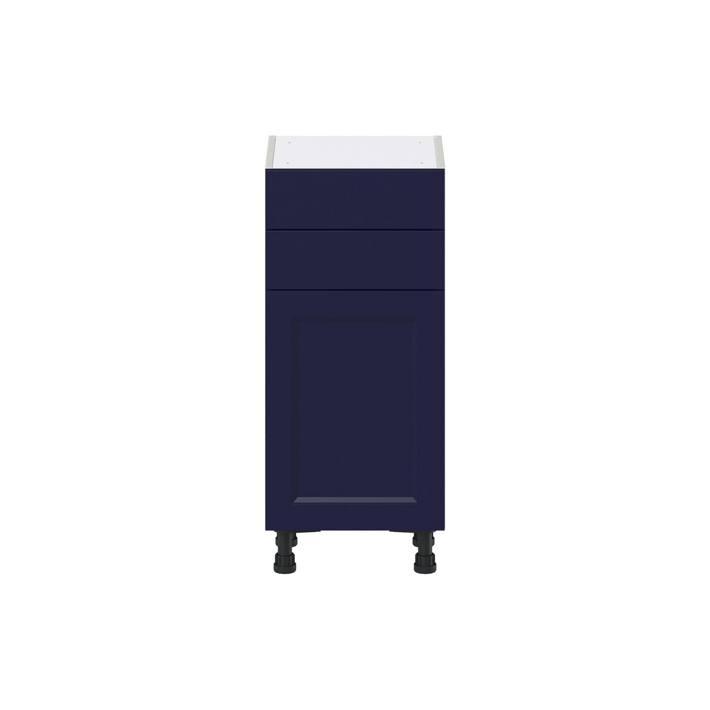 Hugo&Borg Lorette 15-in W x 34.5-in H x 14-in D Navy Blue 2-Drawers Base Fully Assembled Cabinet (Recessed Panel Shaker Style)