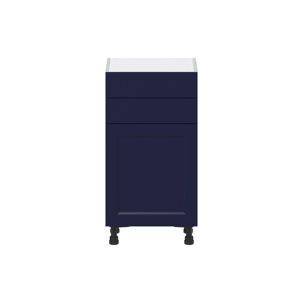 Hugo&Borg Lorette 18-in W x 34.5-in H x 14-in D Navy Blue 2-Drawers Base Fully Assembled Cabinet (Recessed Panel Shaker Style)
