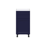 Hugo&Borg Lorette 18-in W x 34.5-in H x 14-in D Navy Blue 2-Drawers Base Fully Assembled Cabinet (Recessed Panel Shaker Style)