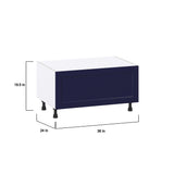 Hugo&Borg Lorette 36-in W x 19.5-in H x 24-in D Navy Blue 1-Drawer Base Fully Assembled Cabinet