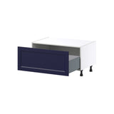 Hugo&Borg Lorette 36-in W x 19.5-in H x 24-in D Navy Blue 1-Drawer Base Fully Assembled Cabinet