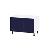 Hugo&Borg Lorette 36-in W x 24.5-in H x 24-in D Navy Blue Sink Base Fully Assembled Cabinet (Recessed Panel Shaker Style)