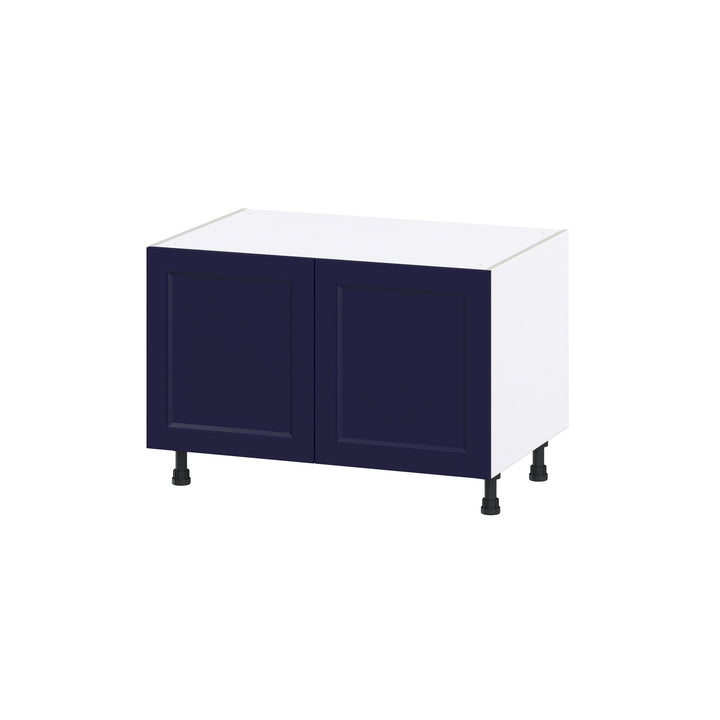 Hugo&Borg Lorette 36-in W x 24.5-in H x 24-in D Navy Blue Sink Base Fully Assembled Cabinet (Recessed Panel Shaker Style)