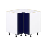 Hugo&Borg Lorette 36-in W x 34.5-in H x 24-in D Navy Blue Blind Corner Base Fully Assembled Cabinet (Recessed Panel Shaker Style)