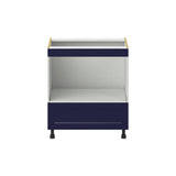 Hugo&Borg Lorette 30-in W x 34.5-in H x 24-in D Navy Blue 1-Drawer Microwave Base Fully Assembled Cabinet