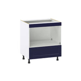 Hugo&Borg Lorette 30-in W x 34.5-in H x 24-in D Navy Blue 1-Drawer Microwave Base Fully Assembled Cabinet