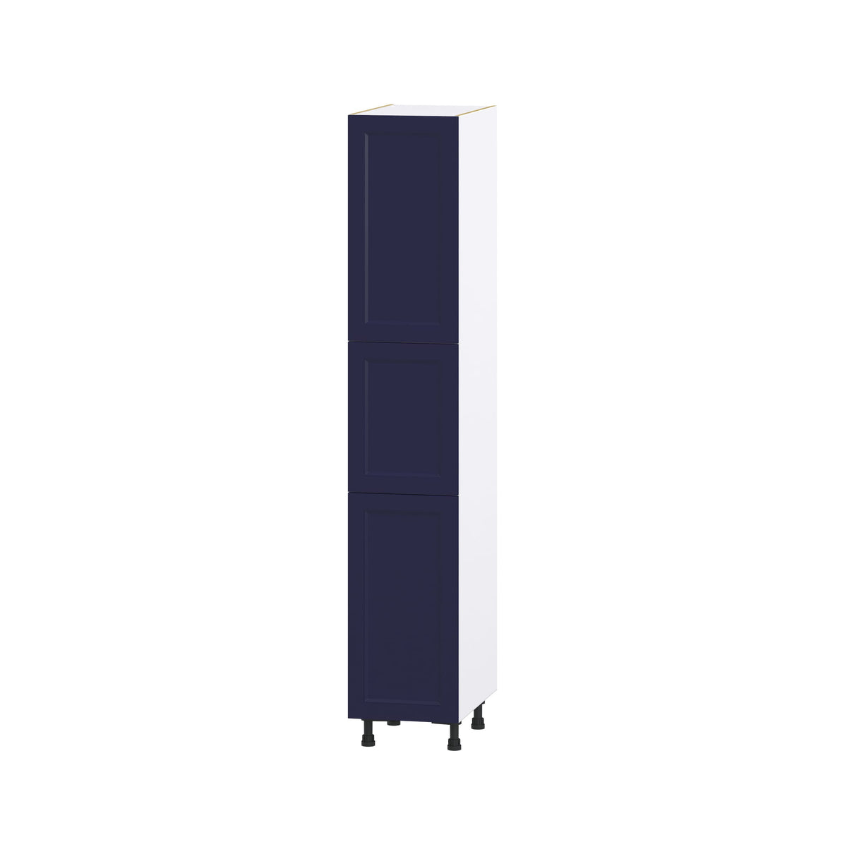 Hugo&Borg Lorette 15-in W x 84.5-in H x 24-in D Navy Blue Pantry Fully Assembled Cabinet (Recessed Panel Shaker Door Style)