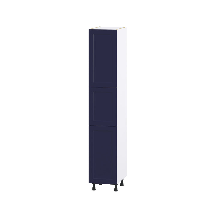 Hugo&Borg Lorette 15-in W x 84.5-in H x 24-in D Navy Blue Pantry Fully Assembled Cabinet (Recessed Panel Shaker Door Style)