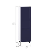 Hugo&Borg Lorette 24-in W x 84.5-in H x 24-in D Navy Blue Pantry Fully Assembled Cabinet (Recessed Panel Shaker Door Style)