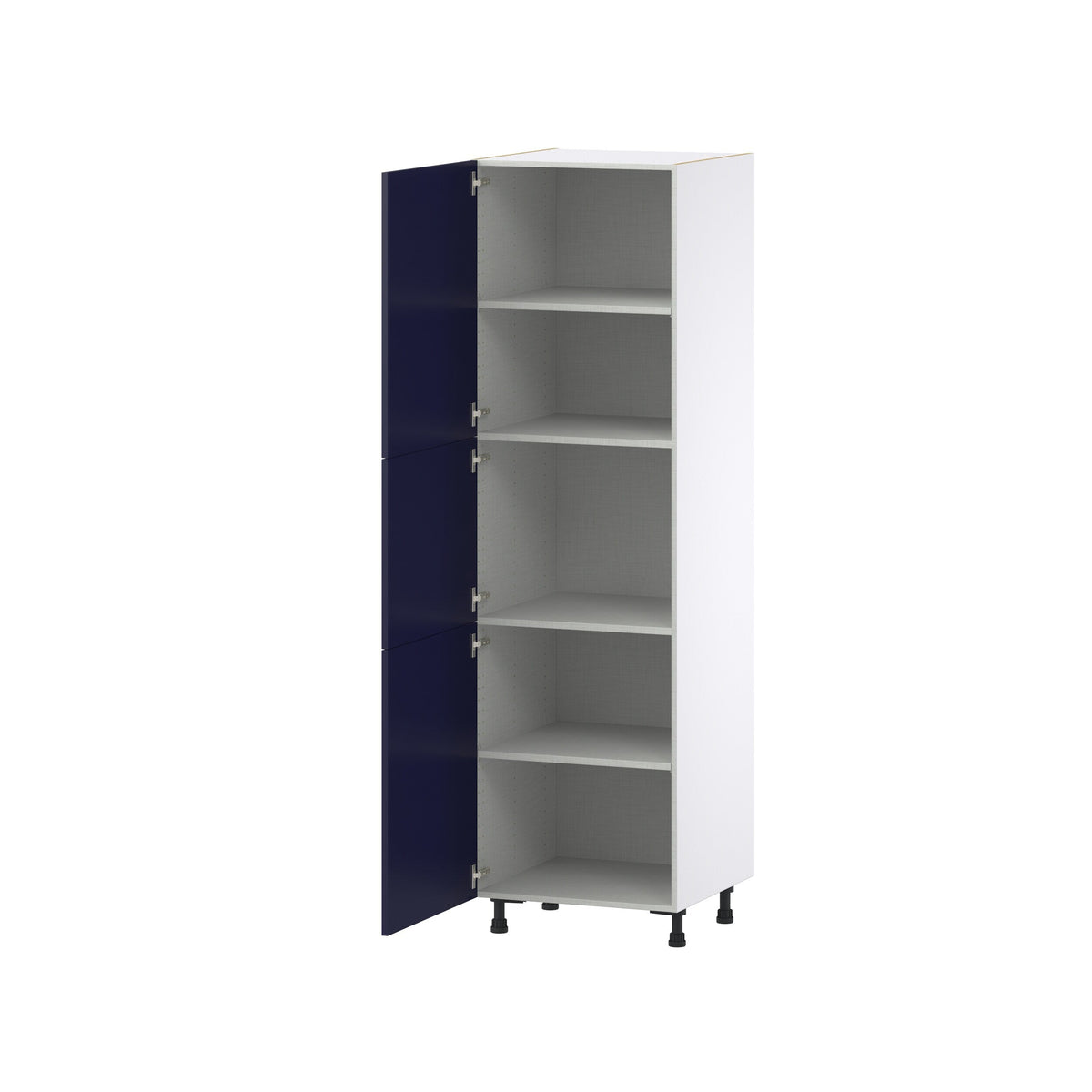 Hugo&Borg Lorette 24-in W x 84.5-in H x 24-in D Navy Blue Pantry Fully Assembled Cabinet (Recessed Panel Shaker Door Style)