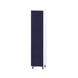 Hugo&Borg Lorette 18-in W x 84.5-in H x 24-in D Navy Blue 3-Drawers Pantry Fully Assembled Cabinet (Recessed Panel Shaker Style)