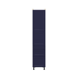 Hugo&Borg Lorette 18-in W x 84.5-in H x 24-in D Navy Blue 3-Drawers Pantry Fully Assembled Cabinet (Recessed Panel Shaker Style)