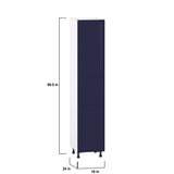 Hugo&Borg Lorette 18-in W x 89.5-in H x 24-in D Navy Blue Pantry Fully Assembled Cabinet (Recessed Panel Shaker Door Style)