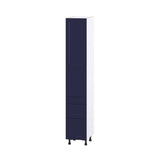 Hugo&Borg Lorette 15-in W x 89.5-in H x 24-in D Navy Blue 3-Drawers Pantry Fully Assembled Cabinet (Recessed Panel Shaker Style)