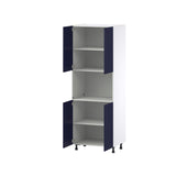 Hugo&Borg Lorette 30-in W x 84.5-in H x 24-in D Navy Blue Microwave Base Fully Assembled Cabinet (Recessed Panel Shaker Style)
