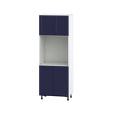 Hugo&Borg Lorette 30-in W x 84.5-in H x 24-in D Navy Blue Single Oven Base Fully Assembled Cabinet (Recessed Panel Shaker Style)