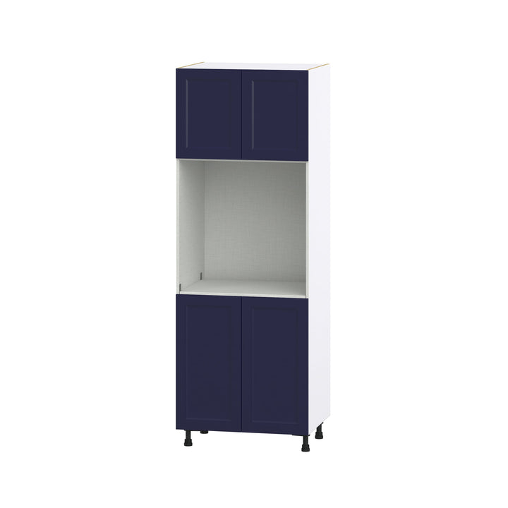 Hugo&Borg Lorette 30-in W x 84.5-in H x 24-in D Navy Blue Single Oven Base Fully Assembled Cabinet (Recessed Panel Shaker Style)