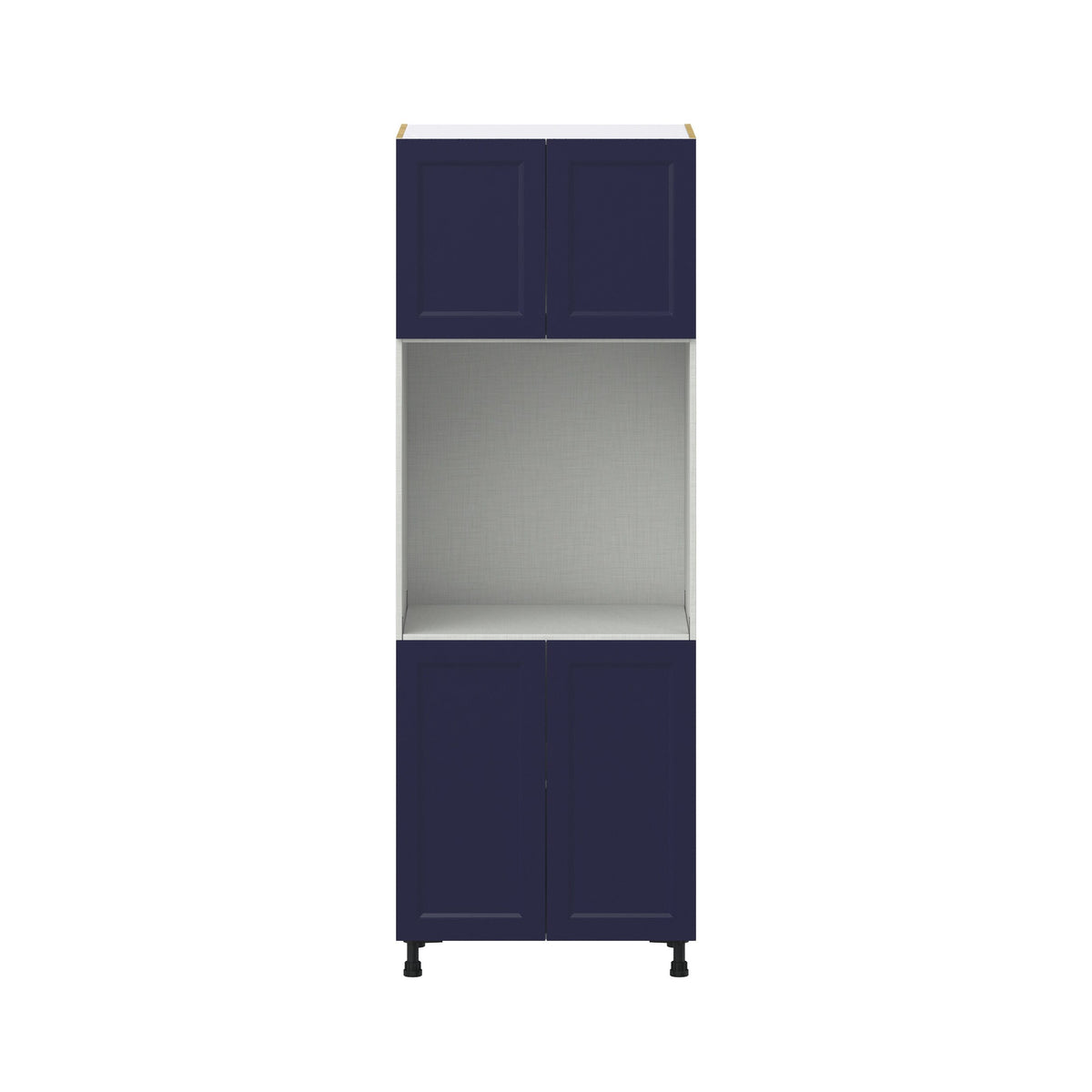 Hugo&Borg Lorette 30-in W x 84.5-in H x 24-in D Navy Blue Single Oven Base Fully Assembled Cabinet (Recessed Panel Shaker Style)