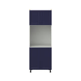 Hugo&Borg Lorette 30-in W x 84.5-in H x 24-in D Navy Blue Single Oven Base Fully Assembled Cabinet (Recessed Panel Shaker Style)