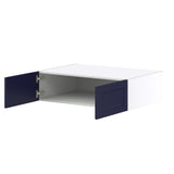 Hugo&Borg Lorette 36-in W x 10-in H x 24-in D Navy Blue Wall Fully Assembled Cabinet (Recessed Panel Shaker Door Style)