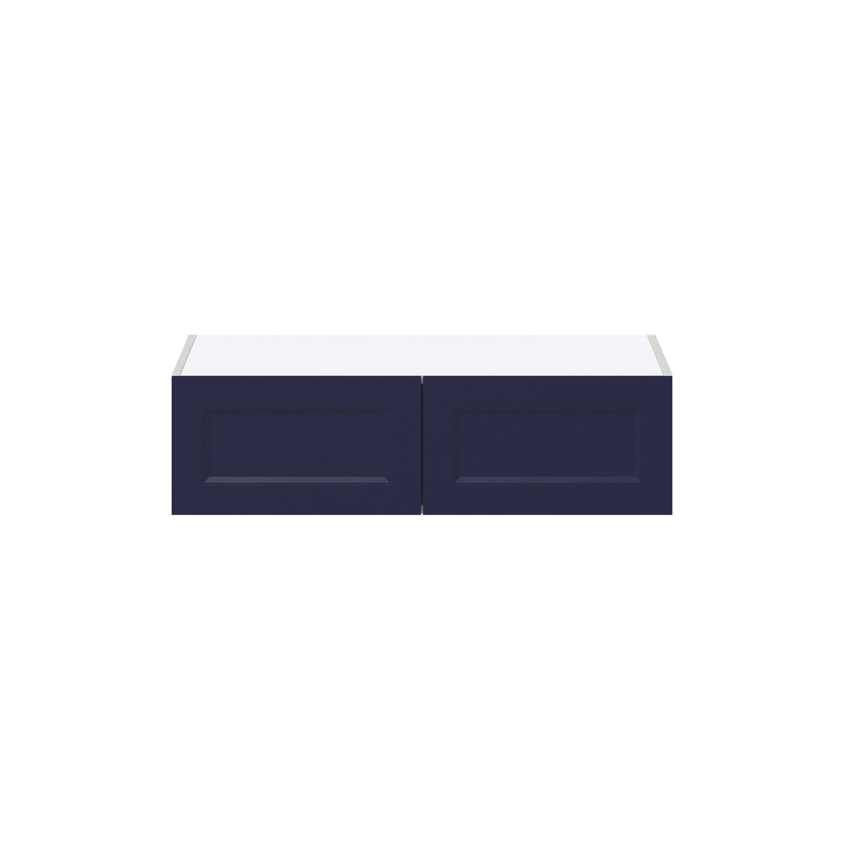 Hugo&Borg Lorette 36-in W x 10-in H x 24-in D Navy Blue Wall Fully Assembled Cabinet (Recessed Panel Shaker Door Style)