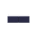 Hugo&Borg Lorette 36-in W x 10-in H x 24-in D Navy Blue Wall Fully Assembled Cabinet (Recessed Panel Shaker Door Style)