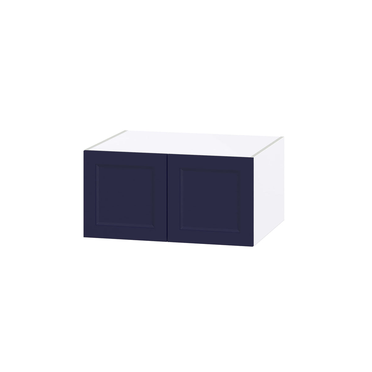 Hugo&Borg Lorette 30-in W x 15-in H x 24-in D Navy Blue Wall Fully Assembled Cabinet (Recessed Panel Shaker Door Style)