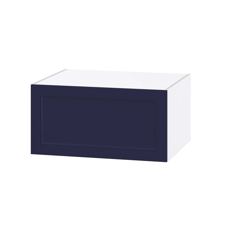 Hugo&Borg Lorette 30-in W x 15-in H x 24-in D Navy Blue Wall Fully Assembled Cabinet (Recessed Panel Shaker Door Style)