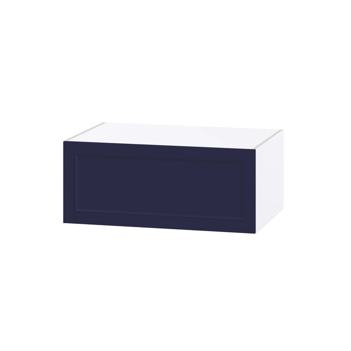 Hugo&Borg Lorette 36-in W x 15-in H x 24-in D Navy Blue Wall Fully Assembled Cabinet (Recessed Panel Shaker Door Style)