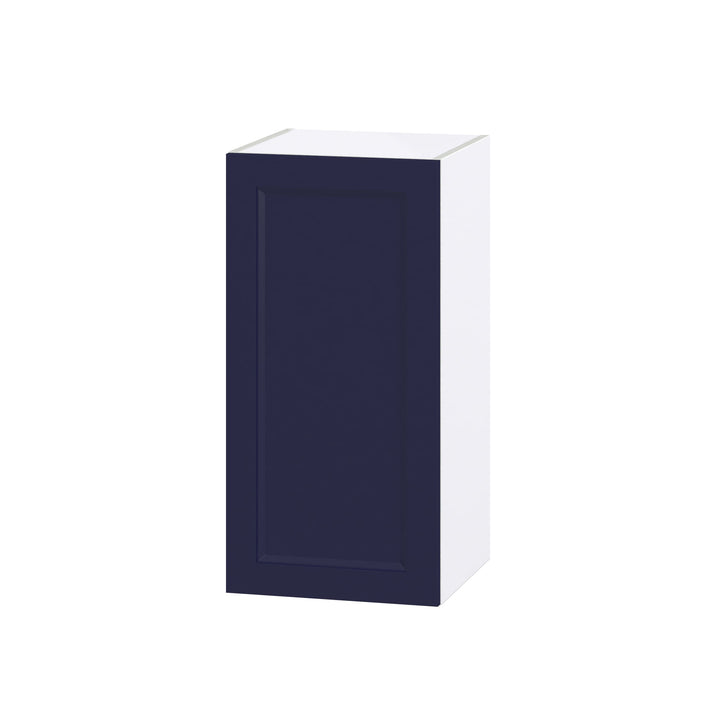 Hugo&Borg Lorette 15-in W x 30-in H x 14-in D Navy Blue Wall Fully Assembled Cabinet (Recessed Panel Shaker Door Style)