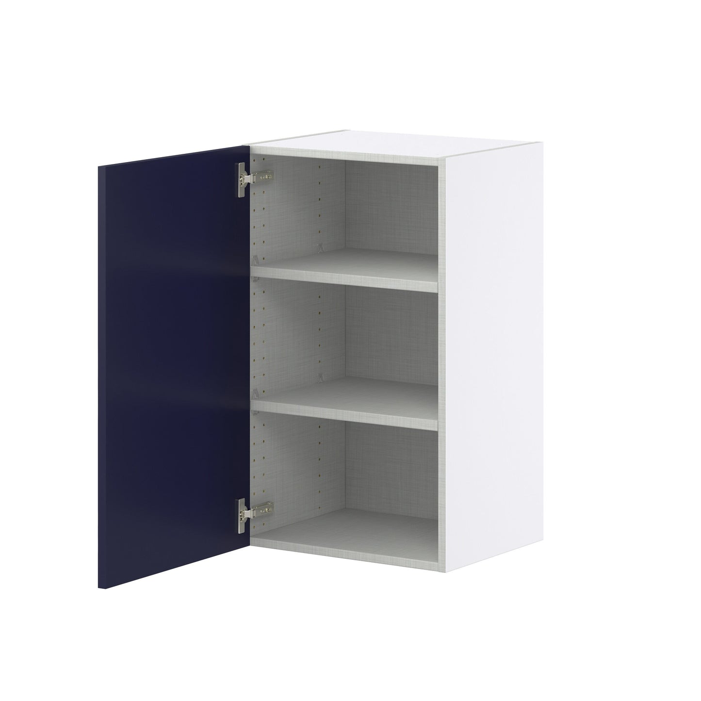 Hugo&Borg Lorette 18-in W x 30-in H x 14-in D Navy Blue Wall Fully Assembled Cabinet (Recessed Panel Shaker Door Style)