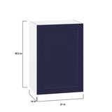 Hugo&Borg Lorette 21-in W x 30-in H x 14-in D Navy Blue Wall Fully Assembled Cabinet (Recessed Panel Shaker Door Style)