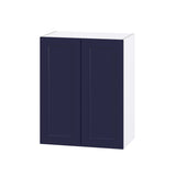 Hugo&Borg Lorette 24-in W x 30-in H x 14-in D Navy Blue Wall Fully Assembled Cabinet (Recessed Panel Shaker Door Style)