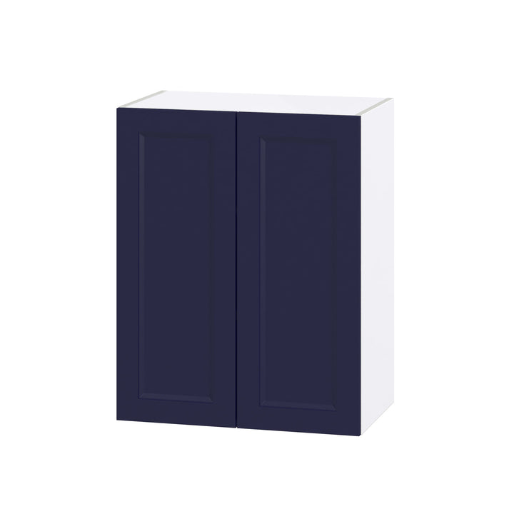 Hugo&Borg Lorette 24-in W x 30-in H x 14-in D Navy Blue Wall Fully Assembled Cabinet (Recessed Panel Shaker Door Style)
