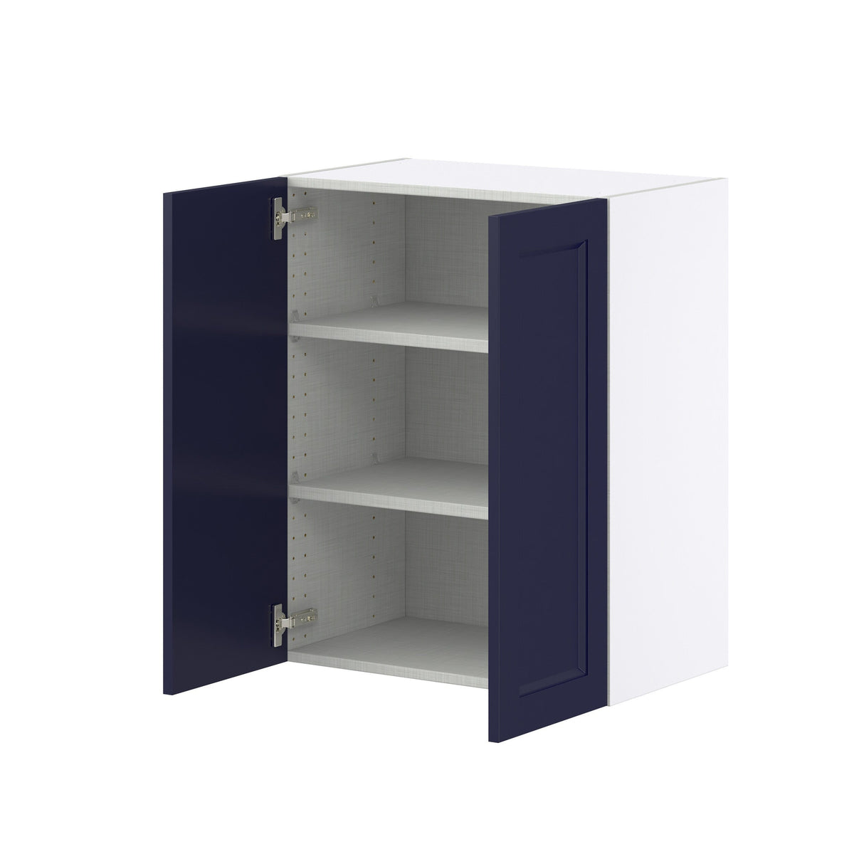 Hugo&Borg Lorette 24-in W x 30-in H x 14-in D Navy Blue Wall Fully Assembled Cabinet (Recessed Panel Shaker Door Style)