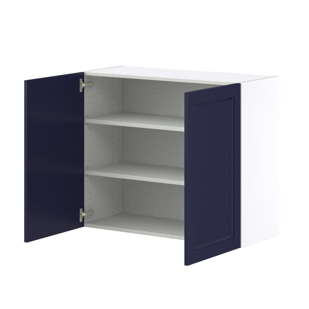 Hugo&Borg Lorette 36-in W x 30-in H x 14-in D Navy Blue Wall Fully Assembled Cabinet (Recessed Panel Shaker Door Style)