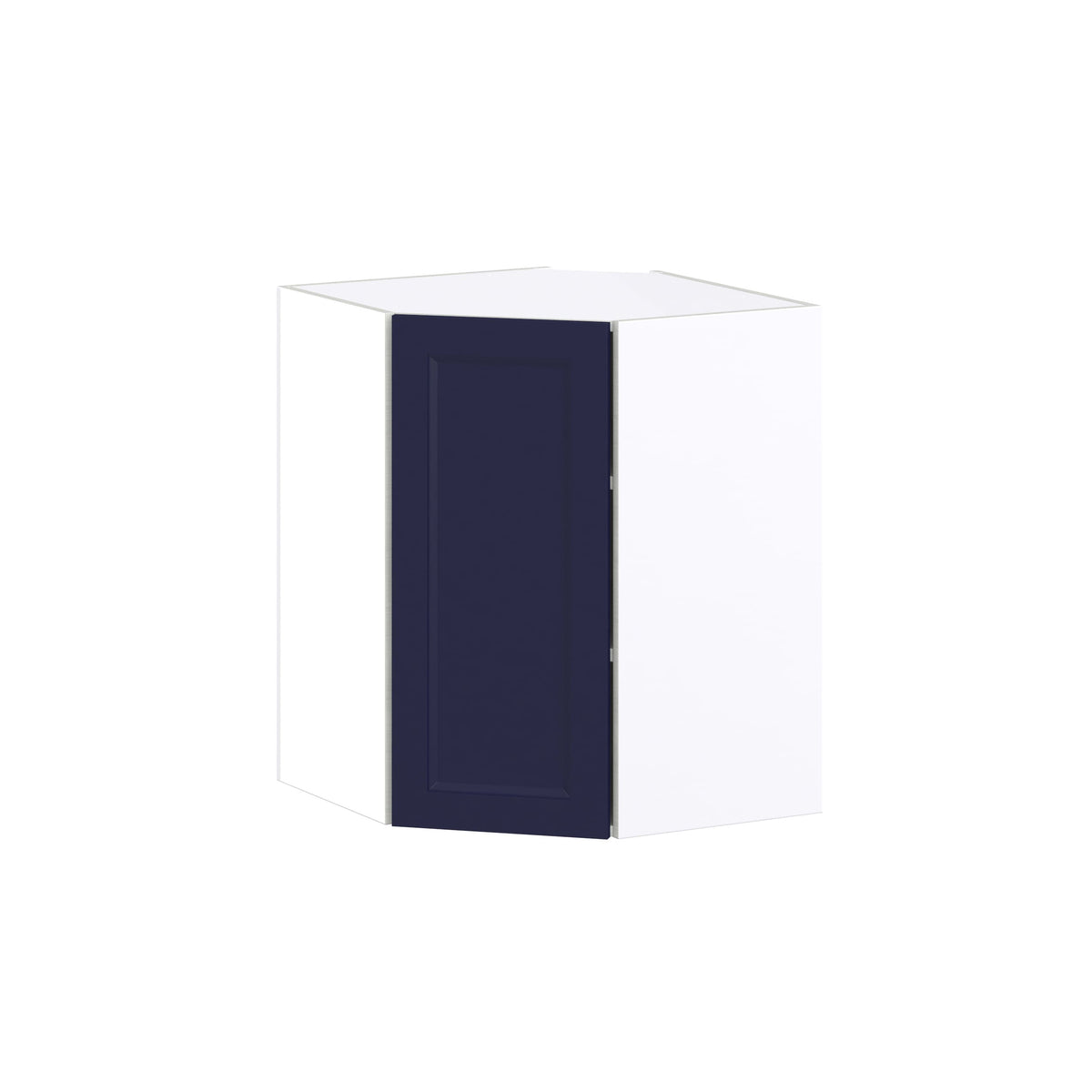 Hugo&Borg Lorette 24-in W x 30-in H x 14-in D Navy Blue Diagonal Corner Wall Fully Assembled Cabinet (Recessed Panel Shaker Style)