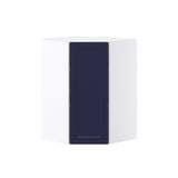 Hugo&Borg Lorette 24-in W x 35-in H x 14-in D Navy Blue Diagonal Corner Wall Fully Assembled Cabinet (Recessed Panel Shaker Style)