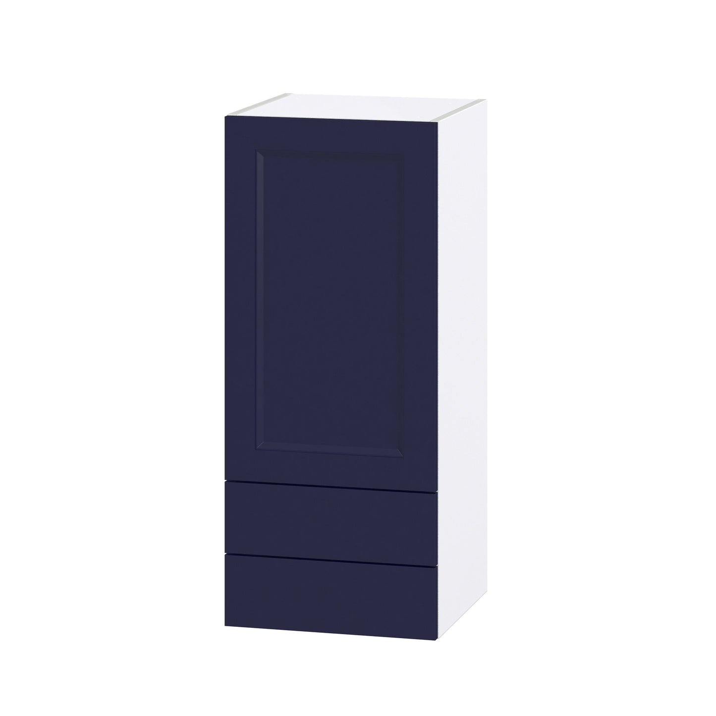 Hugo&Borg Lorette 15-in W x 35-in H x 14-in D Navy Blue 2-Drawers Wall Fully Assembled Cabinet (Recessed Panel Shaker Style)