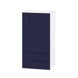 Hugo&Borg Lorette 18-in W x 35-in H x 14-in D Navy Blue 2-Drawers Wall Fully Assembled Cabinet (Recessed Panel Shaker Style)