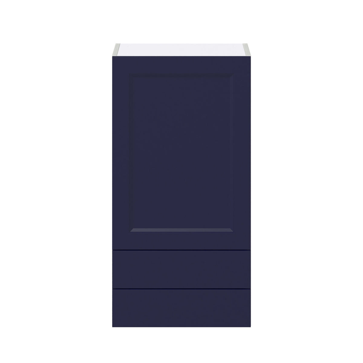 Hugo&Borg Lorette 18-in W x 35-in H x 14-in D Navy Blue 2-Drawers Wall Fully Assembled Cabinet (Recessed Panel Shaker Style)