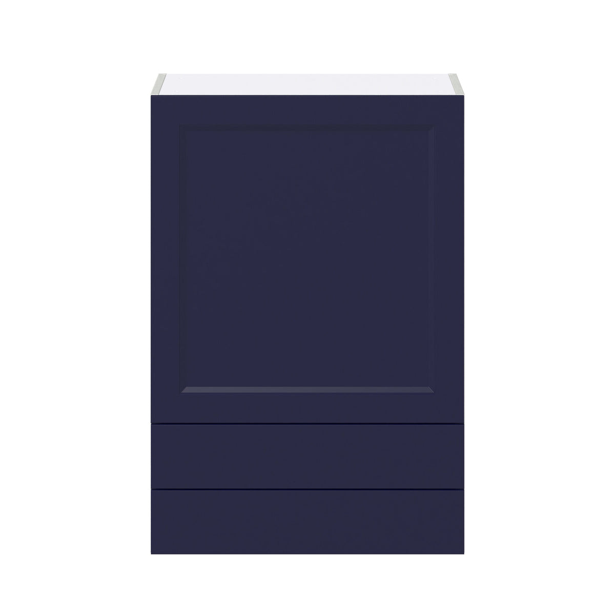 Hugo&Borg Lorette 24-in W x 35-in H x 14-in D Navy Blue 2-Drawers Wall Fully Assembled Cabinet (Recessed Panel Shaker Style)