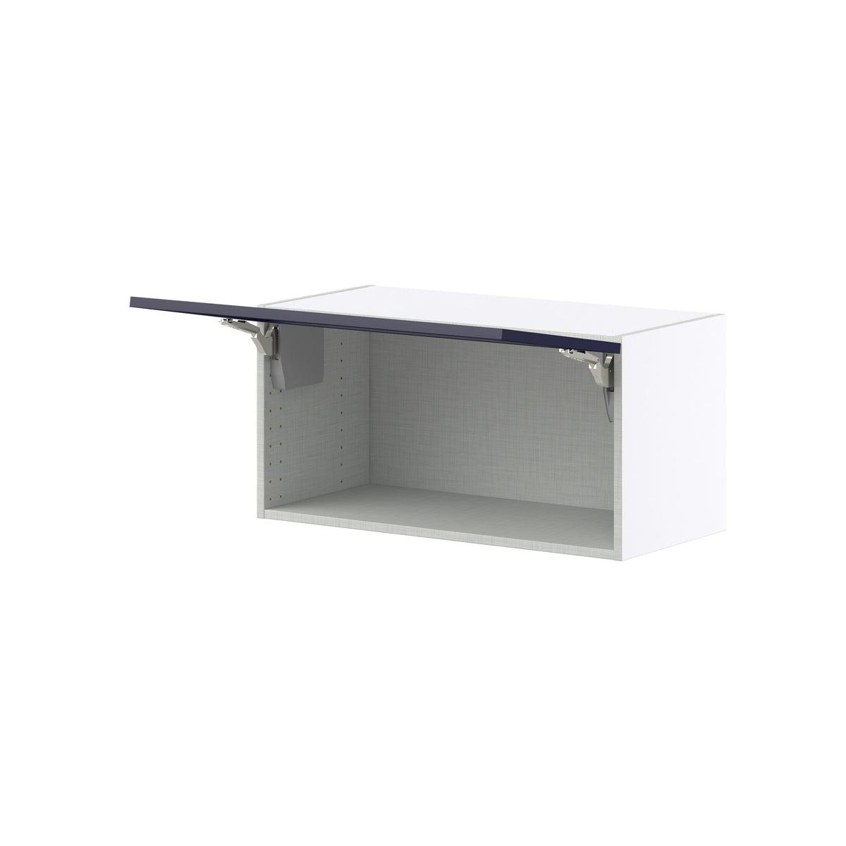 Hugo&Borg Lorette 30-in W x 15-in H x 14-in D Navy Blue Wall Fully Assembled Cabinet (Glass Panel Shaker Door Style)