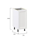 Hugo&Borg Riviera 15-in W x 34.5-in H x 24-in D Bright White 3-Drawers Base Fully Assembled Cabinet (Recessed Panel Shaker Style)