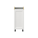 Hugo&Borg Riviera 15-in W x 34.5-in H x 24-in D Bright White 3-Drawers Base Fully Assembled Cabinet (Recessed Panel Shaker Style)