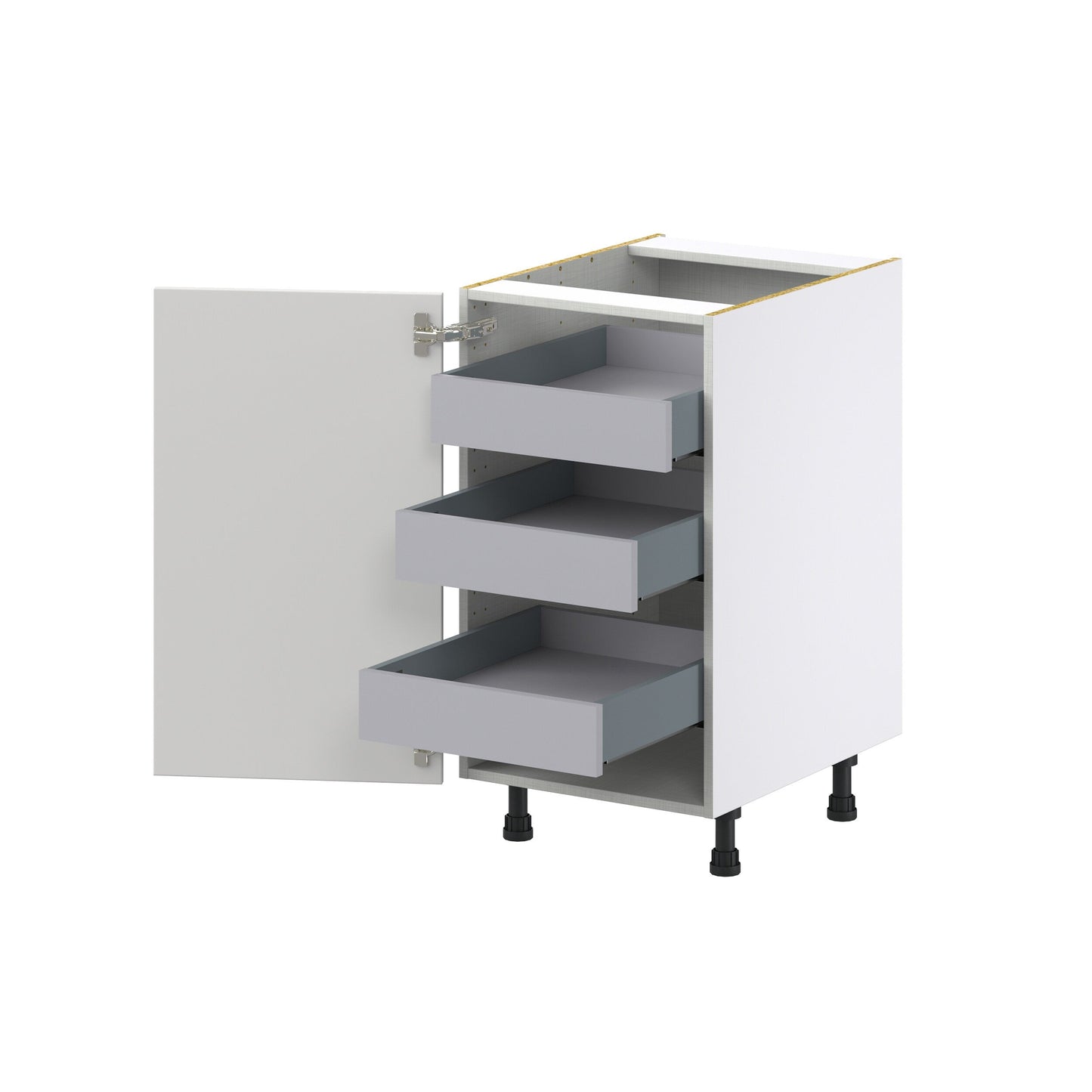 Hugo&Borg Riviera 18-in W x 34.5-in H x 24-in D Bright White Base Fully Assembled Cabinet (Recessed Panel Shaker Door Style)