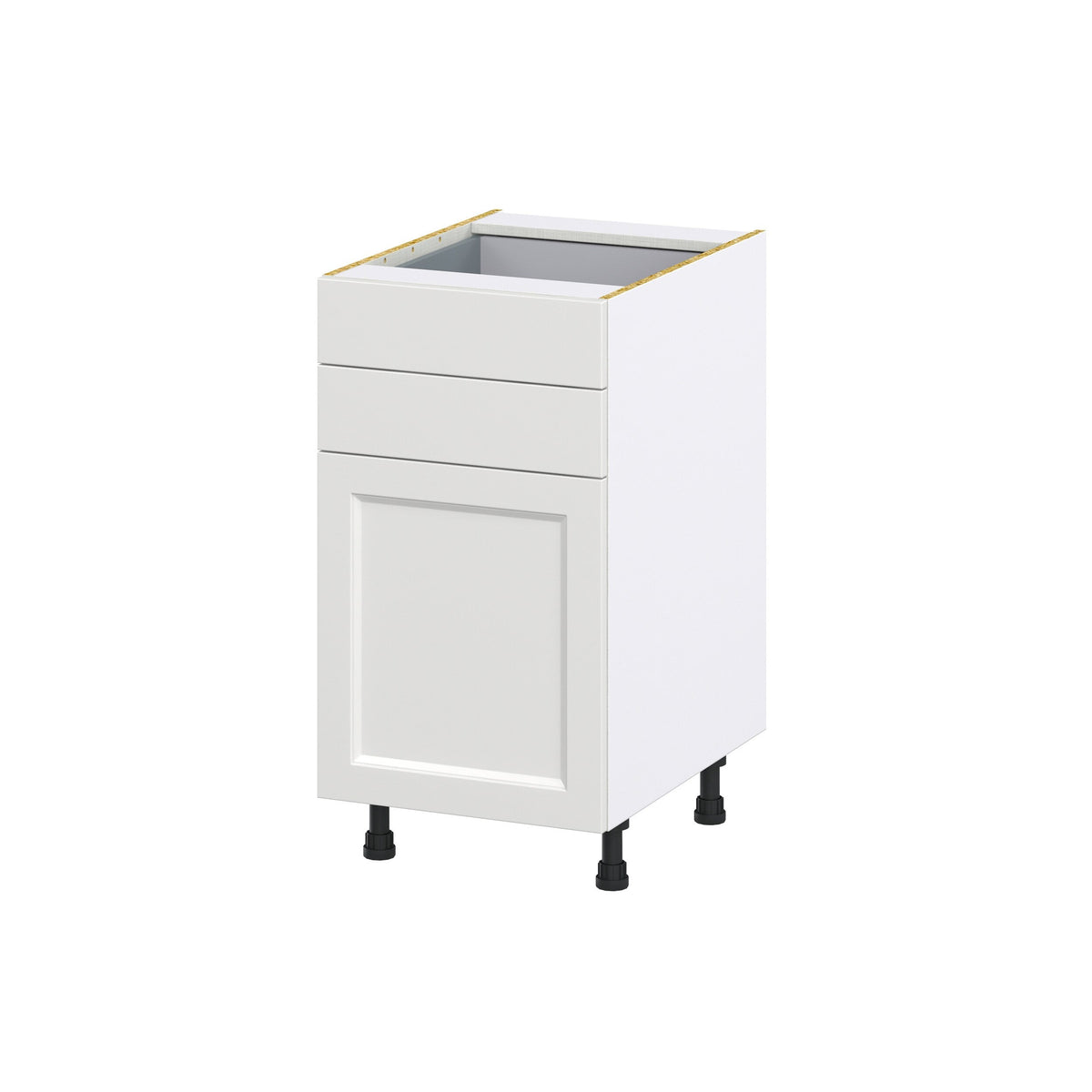 Hugo&Borg Riviera 18-in W x 34.5-in H x 24-in D Bright White 2-Drawers Base Fully Assembled Cabinet (Recessed Panel Shaker Style)