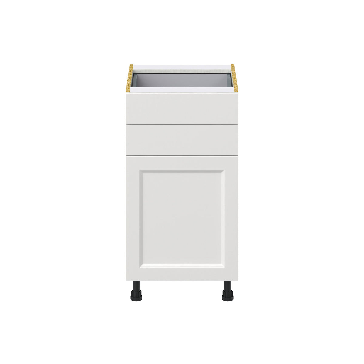 Hugo&Borg Riviera 18-in W x 34.5-in H x 24-in D Bright White 2-Drawers Base Fully Assembled Cabinet (Recessed Panel Shaker Style)