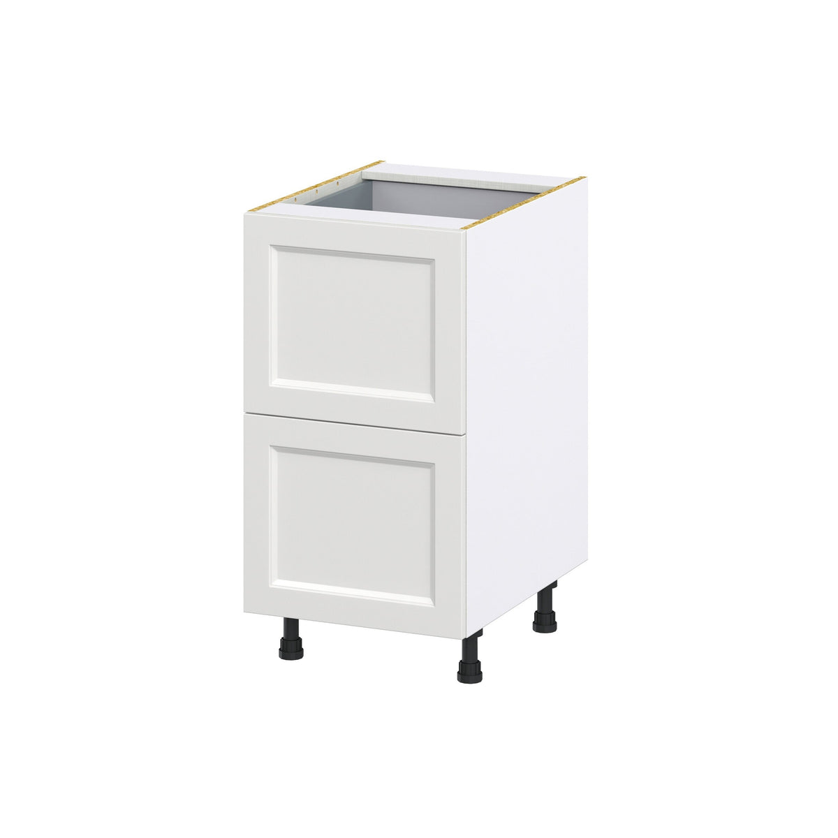 Hugo&Borg Riviera 18-in W x 34.5-in H x 24-in D Bright White 2-Drawer Base Fully Assembled Cabinet