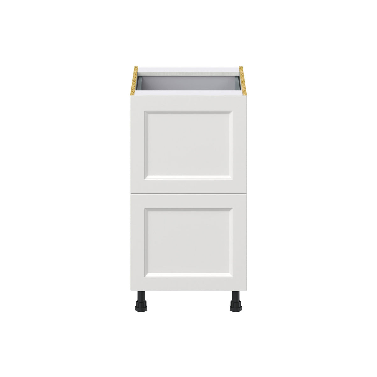 Hugo&Borg Riviera 18-in W x 34.5-in H x 24-in D Bright White 2-Drawer Base Fully Assembled Cabinet